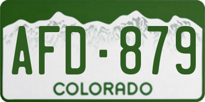 CO license plate AFD879