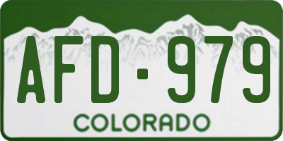 CO license plate AFD979