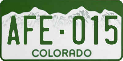 CO license plate AFE015