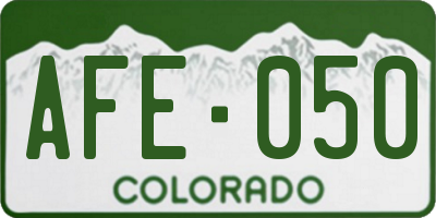 CO license plate AFE050