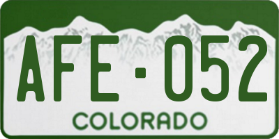 CO license plate AFE052