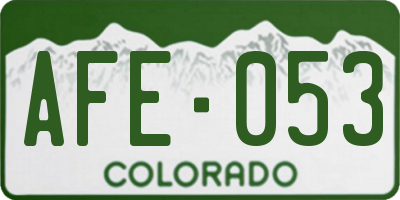 CO license plate AFE053