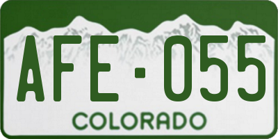 CO license plate AFE055