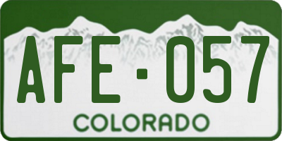 CO license plate AFE057