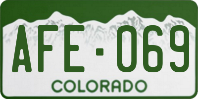 CO license plate AFE069