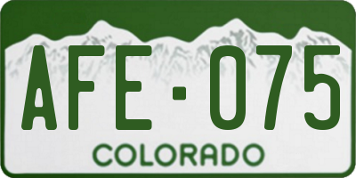 CO license plate AFE075
