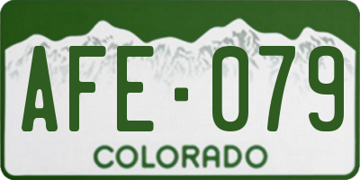 CO license plate AFE079