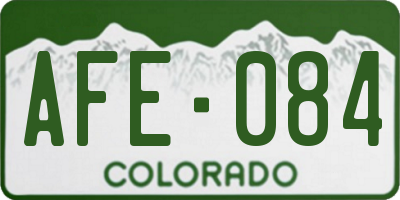 CO license plate AFE084