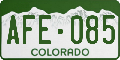 CO license plate AFE085