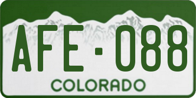 CO license plate AFE088
