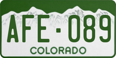 CO license plate AFE089