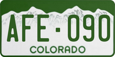 CO license plate AFE090