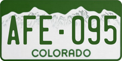 CO license plate AFE095