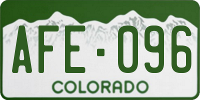 CO license plate AFE096