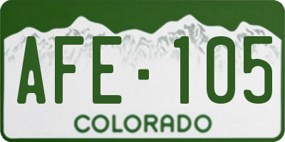 CO license plate AFE105
