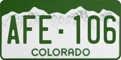 CO license plate AFE106