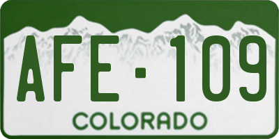 CO license plate AFE109