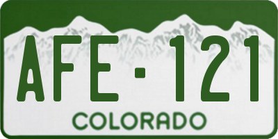 CO license plate AFE121