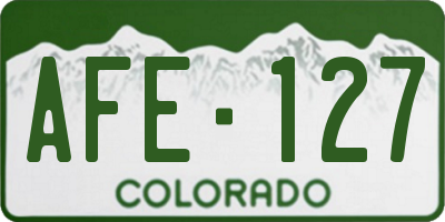 CO license plate AFE127