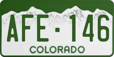 CO license plate AFE146