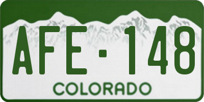 CO license plate AFE148