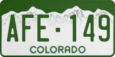 CO license plate AFE149