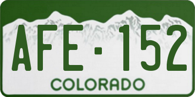 CO license plate AFE152