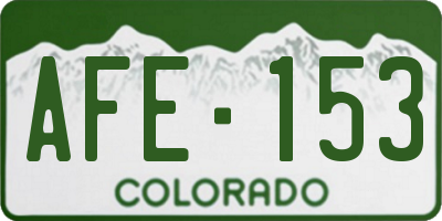 CO license plate AFE153