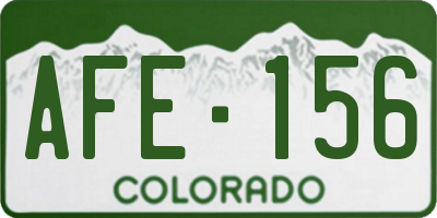 CO license plate AFE156