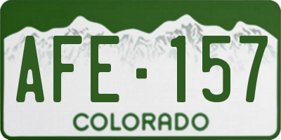 CO license plate AFE157
