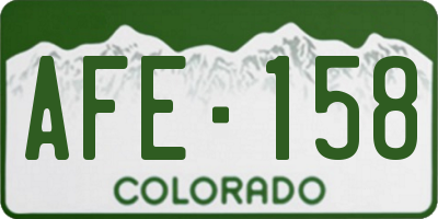 CO license plate AFE158