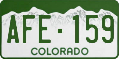 CO license plate AFE159