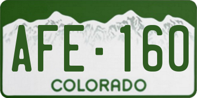 CO license plate AFE160