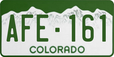 CO license plate AFE161