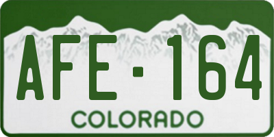 CO license plate AFE164