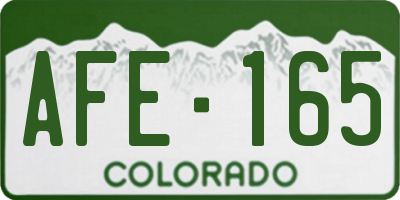 CO license plate AFE165