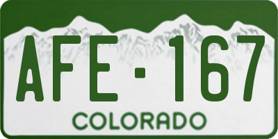 CO license plate AFE167