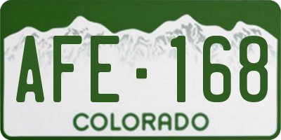 CO license plate AFE168