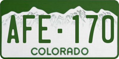 CO license plate AFE170