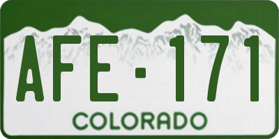 CO license plate AFE171