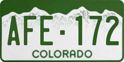 CO license plate AFE172