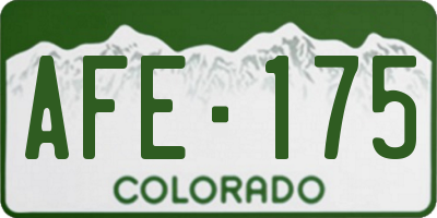 CO license plate AFE175