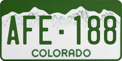 CO license plate AFE188
