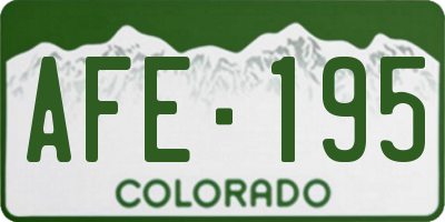 CO license plate AFE195