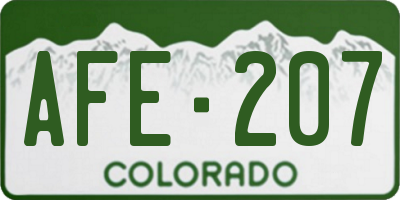 CO license plate AFE207