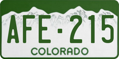 CO license plate AFE215