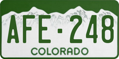 CO license plate AFE248
