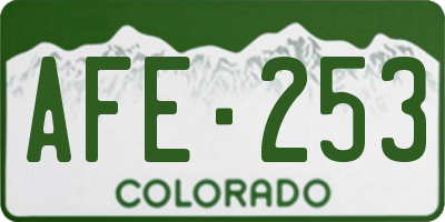 CO license plate AFE253