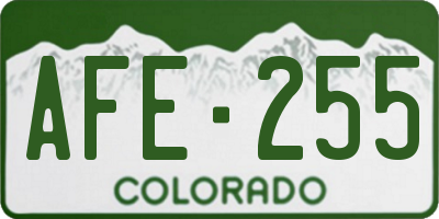 CO license plate AFE255