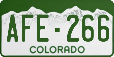 CO license plate AFE266